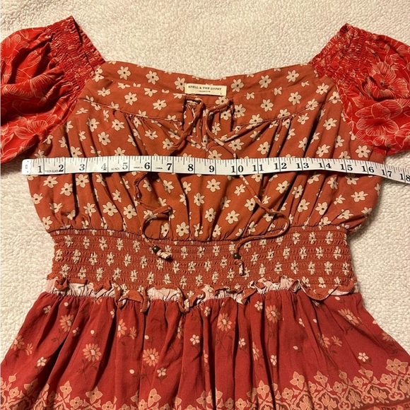 Spell & the Gypsy Tuula Gypsiana Playdress Peasant Boho Mini Dress Ruffle Tiered - Picture 8 of 16